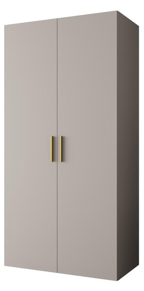 Dulap de haine 100 cm Borry 1 (Cașmir + Auriu). 1125755