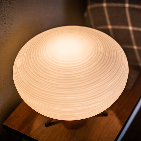 Foscarini Rituals 2 lampă de masă din sticlă cu dimabil, reglabil, Alb, Camera de zi / sufragerie, Sticlă, Design