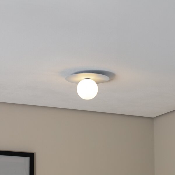 TK Lighting Plafonieră Pixie, albastru deschis, sticlă, Ø 25 cm, sferică, G9, reglabil, Albastru, Camera de zi / sufragerie, Metal, Modern