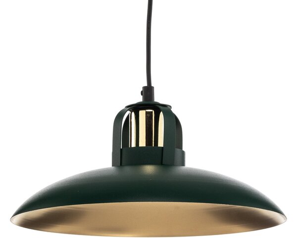 Eko-Light Lampă suspendată Felix, verde/auriu, 1 bec, reglabil, Verde, Camera de zi / sufragerie, Metal, Design industrial