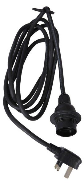 PR Home Saigon lampă suspendată de exterior negru Ø28cm cablu 2.5m, reglabil, Negru, Plastic