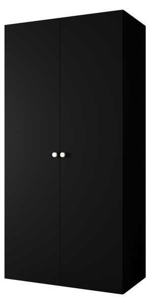 Dulap de haine 100 cm Parna 1 (Negru + Argintiu). 1125861