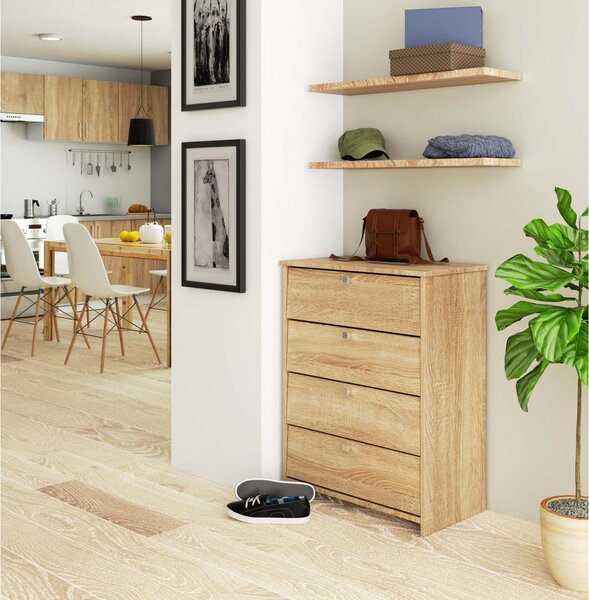 Pantofar cu 4 sertare 66 x 85 x 36 cm sonoma