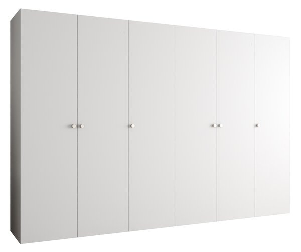 Dulap de haine 300 cm Parna 1 (alb + Argintiu). 1125902