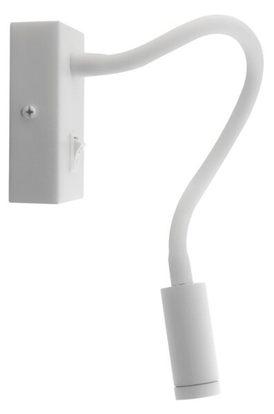 Aplica flexibila de interior, LED COB, 3W, lumina alb neutra, 150lm, IP20, alb