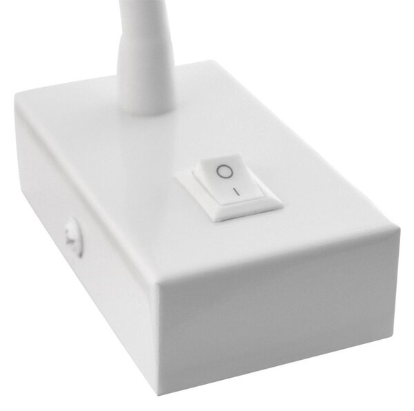 Aplica flexibila de interior, LED COB, 3W, lumina alb neutra, 150lm, IP20, alb