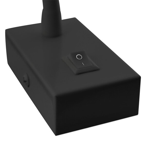 Lampa de perete, LED COB, lumina alb neutra, 150 lm, flexibila, negru