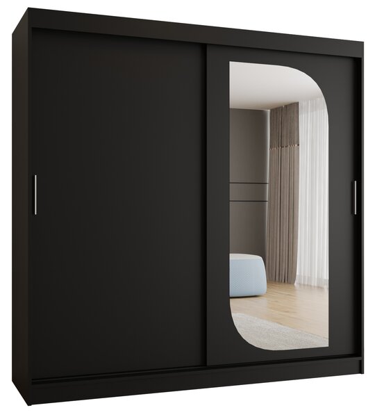 Dulap de haine 200 cm Lulu (Negru). 1125983