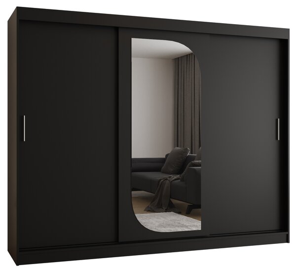 Dulap de haine 250 cm Lulu (Negru). 1125987