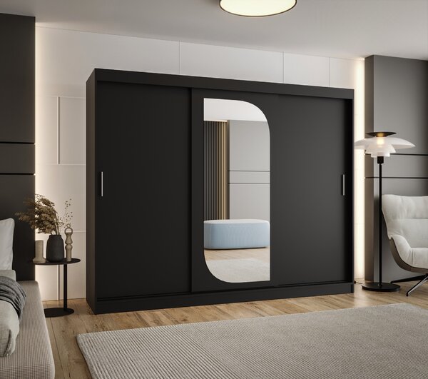 Dulap de haine 250 cm Lulu (Negru). 1125987
