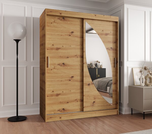 Dulap de haine 150 cm Milain (Stejar artisan). 1125999