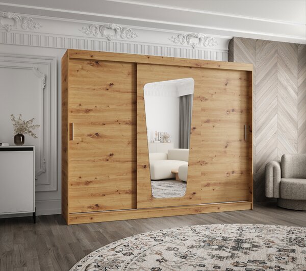 Dulap de haine 250 cm Mokka (Stejar artisan). 1126039