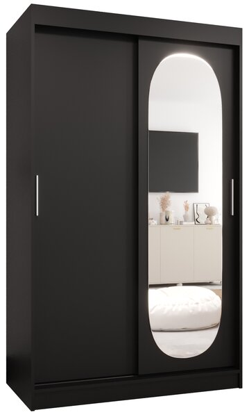 Dulap de haine 120 cm Ronny (Negru). 1126049
