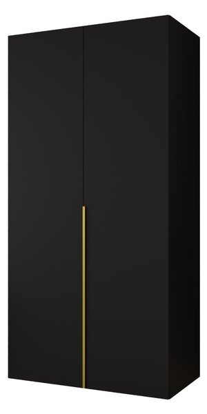 Dulap de haine 100 cm Alice 1 (Negru + Auriu). 1126098