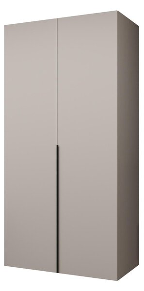 Dulap de haine 100 cm Alice 1 (Cașmir + Negru). 1126099