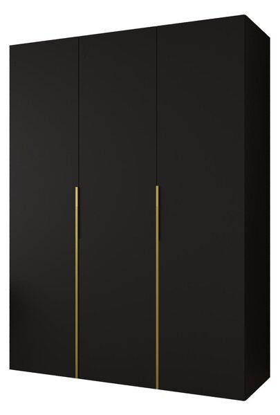 Dulap de haine 150 cm Alice 1 (Negru + Auriu). 1126109