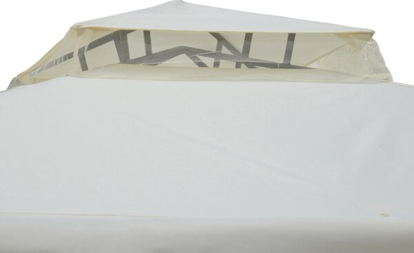 Foisor de Gradina Outsunny, Acoperis Dublu Plasa Tantari Pereti Laterali Bej 295x295x263cm | Aosom RO