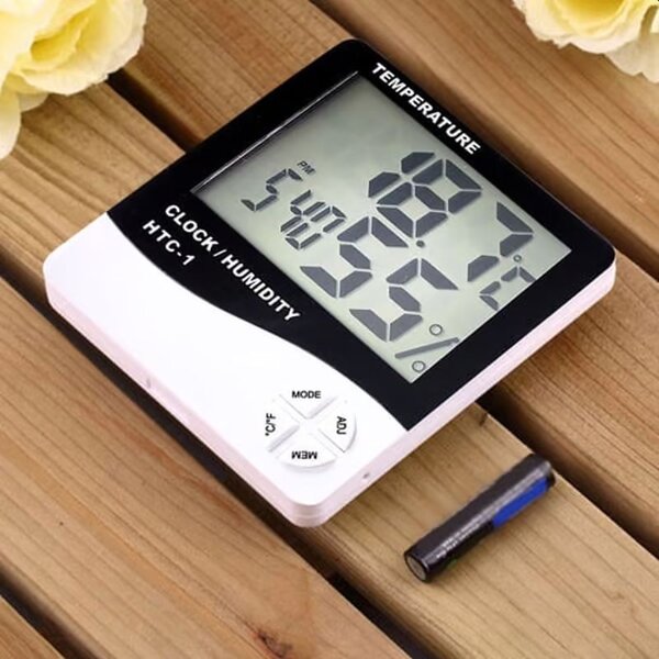 Statie meteo cu higrometru, ecran LCD, alarma, afisaj ora, data, calendar