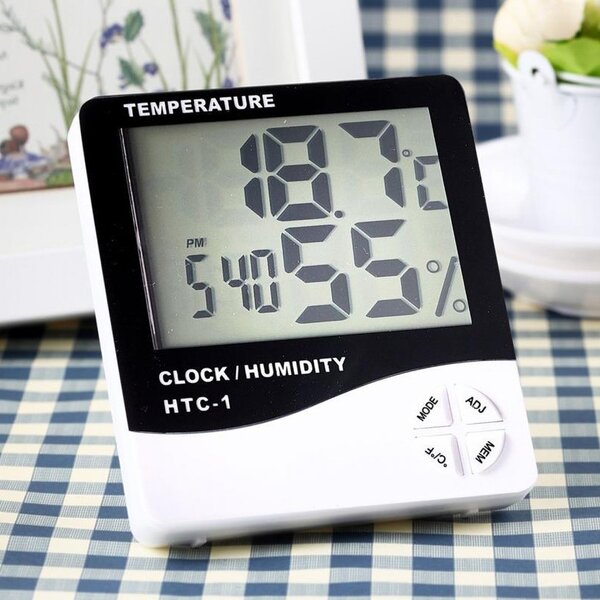 Statie meteo cu higrometru, ecran LCD, alarma, afisaj ora, data, calendar