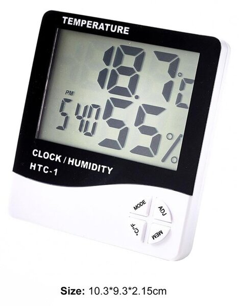 Statie meteo cu higrometru, ecran LCD, alarma, afisaj ora, data, calendar