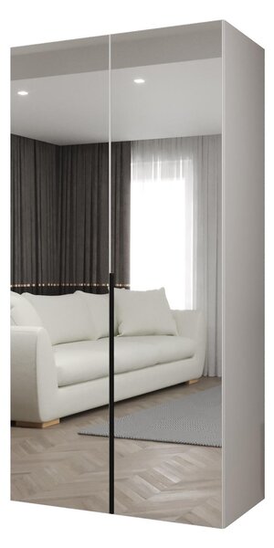 Dulap de haine 100 cm Alice 3 (alb + Negru). 1126203