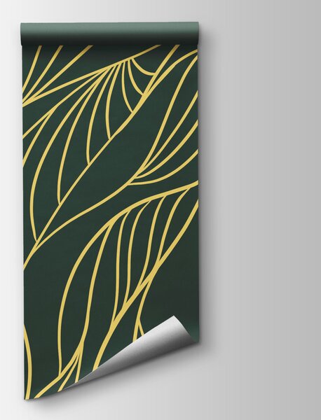 Fototapet Design în galben și verde, Fototapet abstracte, Fototapet populare, t01047 - Tapeko.ro