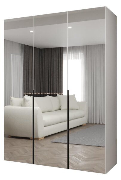 Dulap de haine 150 cm Alice 3 (alb + Negru). 1126214