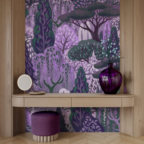 Fototapet Copaci violet și verde, Fototapet natură, Fototapet populare, t01033v1 - Tapeko.ro