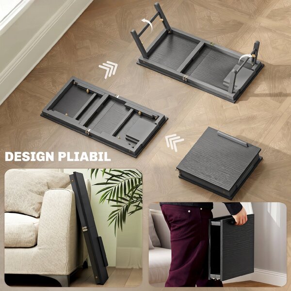 HOMCOM Suport Monitor Inclinabil și Reglabil cu Sertar Lateral, din Lemn, 83,5x33x23,5-34 cm, Negru | Aosom Romania