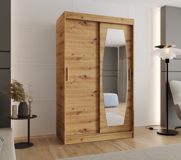 Dulap de haine 120 cm Rosaria (Stejar artisan). 1126292