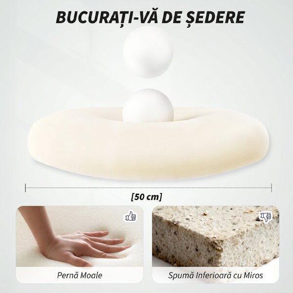 HOMCOM Scaun de birou ergonomic cu cotiere reglabile și tetieră, gri | Aosom Romania