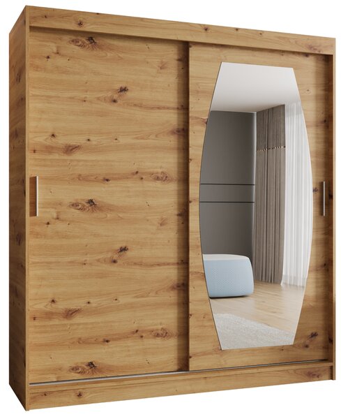 Dulap de haine 180 cm Rosaria (Stejar artisan). 1126300