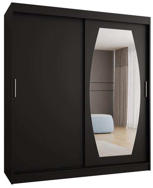 Dulap de haine 180 cm Rosaria (Negru). 1126302
