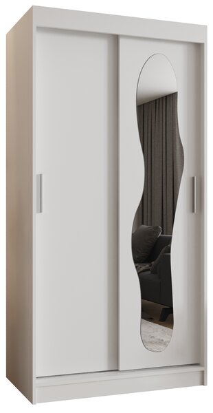 Dulap de haine 100 cm Ulta (alb). 1126313