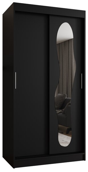 Dulap de haine 100 cm Ulta (Negru). 1126314