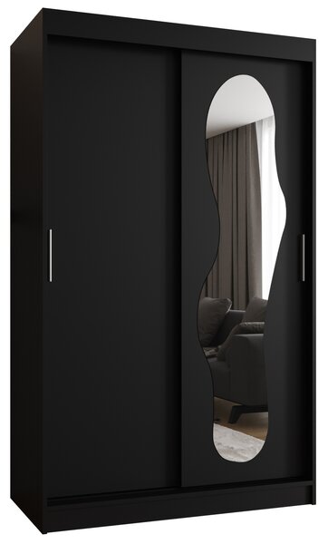 Dulap de haine 120 cm Ulta (Negru). 1126318