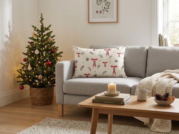 Husa de perna din policoton HOLLY BOWS POLY 50x70 cm, colorat