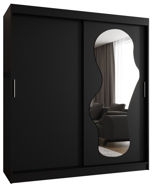 Dulap de haine 180 cm Ulta (Negru). 1126326