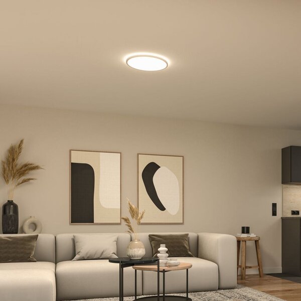 Paulmann Panou LED Atria Shine Ø40 cm alb IP20 3000K pornit/oprit, Alb, Studiu / Birou, Plastic, Modern