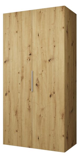 Dulap de haine 100 cm Mirabella 1 (Stejar artisan + Cașmir). 1126337