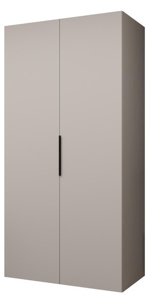 Dulap de haine 100 cm Mirabella 1 (Cașmir + Negru). 1126344