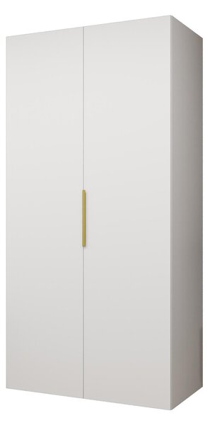 Dulap de haine 100 cm Mirabella 1 (alb + Auriu). 1126340