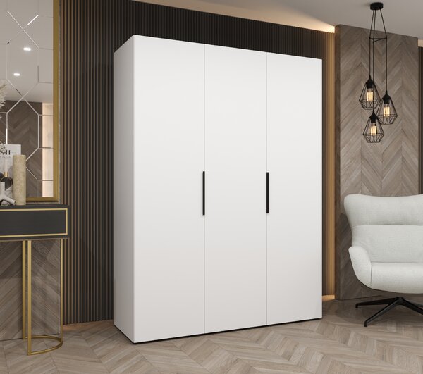 Dulap de haine 150 cm Mirabella 1 (alb + Negru). 1126349