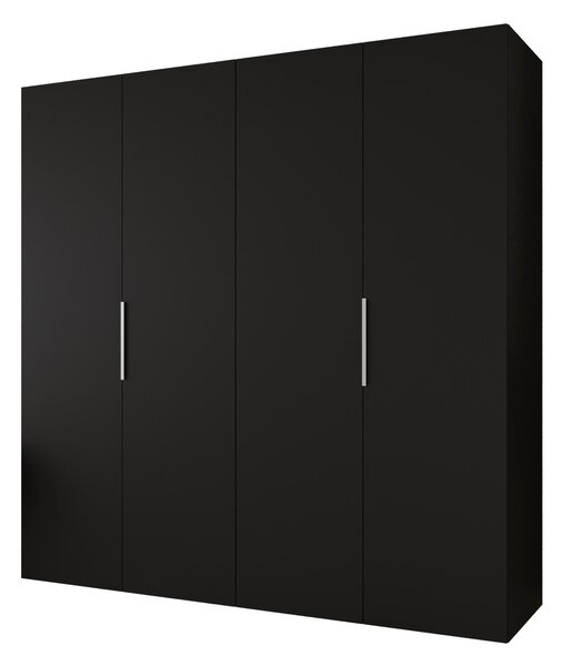 Dulap de haine 200 cm Mirabella 1 (Negru + Cașmir). 1126364