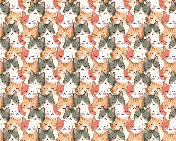 Fototapet Model cu pisici, Fototapet animale, Fototapet populare, t00776v1 - Tapeko.ro