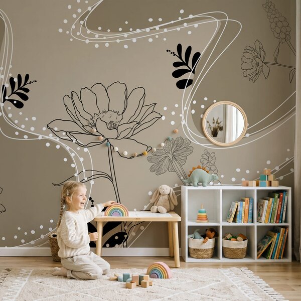 Fototapet Flori delicate pe un fundal delicat, Fototapet flori, Fototapet populare, t00777v1 - Tapeko.ro