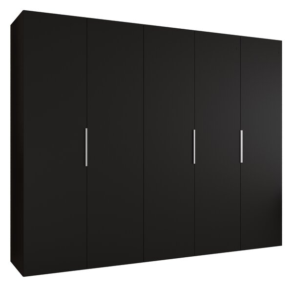 Dulap de haine 250 cm Mirabella 1 (Negru + Cașmir). 1126375
