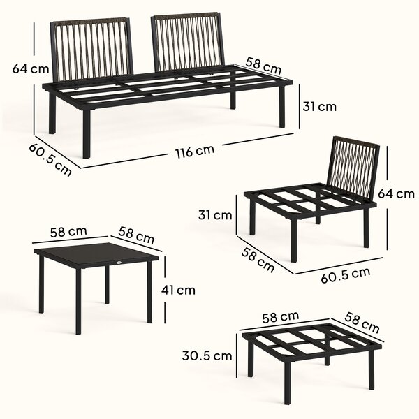 Outsunny canapele metalice | Aosom Romania