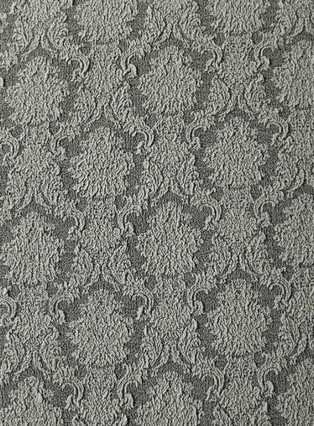 Set 6 Huse Elastice pentru Scaune cu volanas Jacquard, Gri deschis
