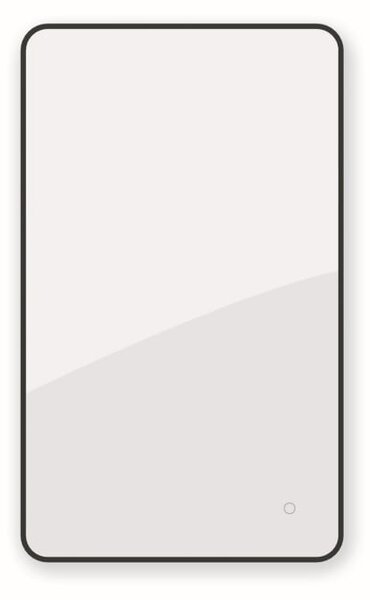 Oltens Nordlis oglindă 60x100 cm dreptunghiular cu iluminare cu covoraș de încălzire negru 64120300